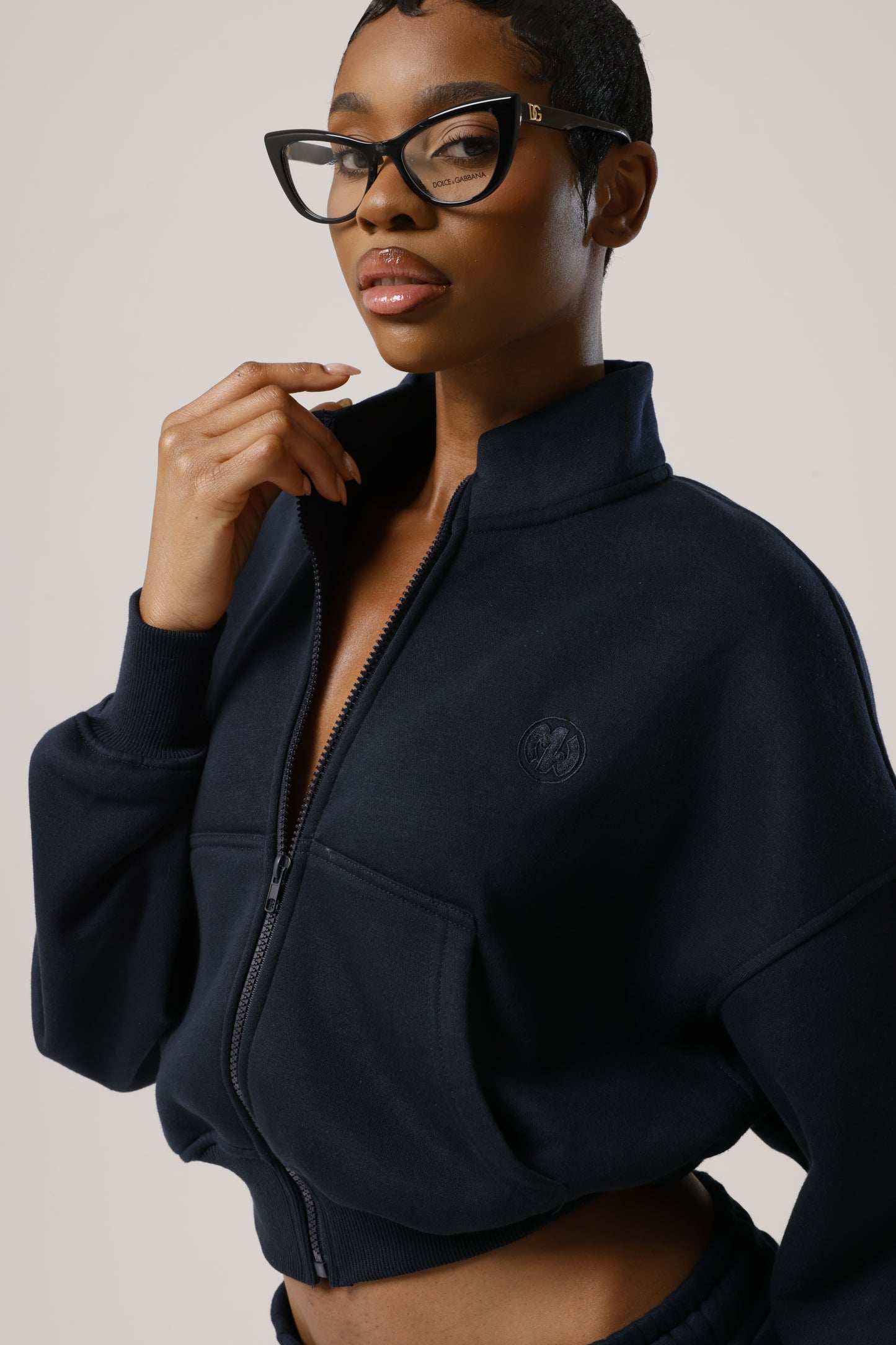 Plush track jacket - Azure