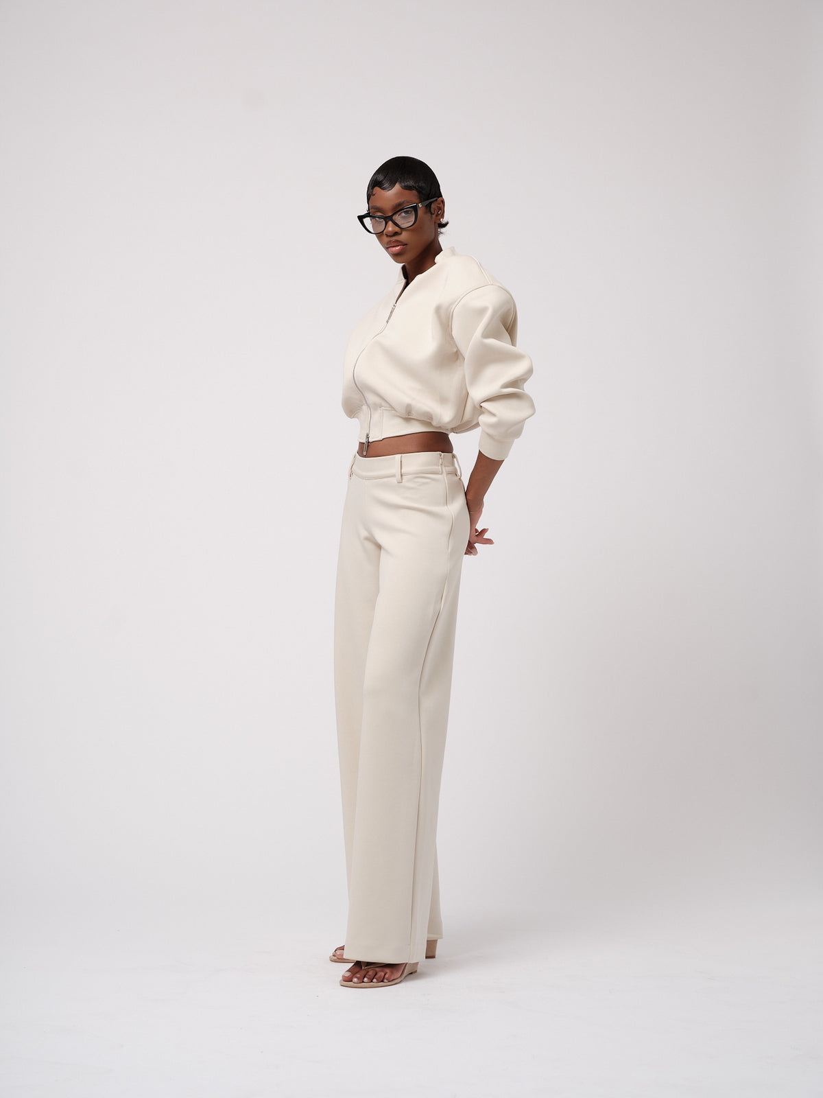 Ecru trousers