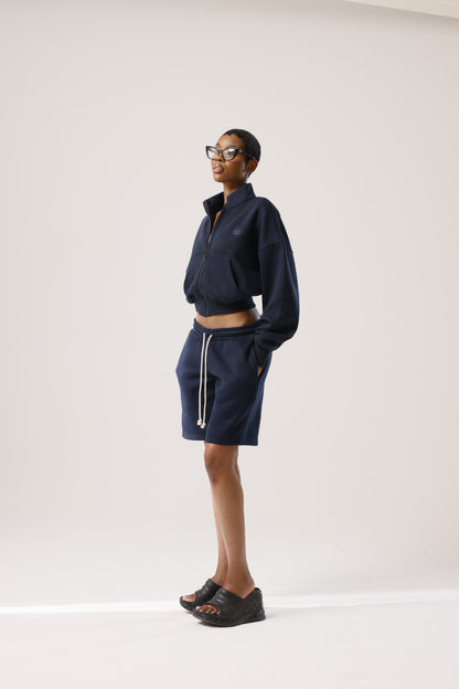 Plush track shorts - Azure