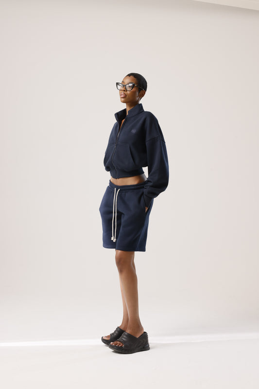 Plush track shorts - Azure