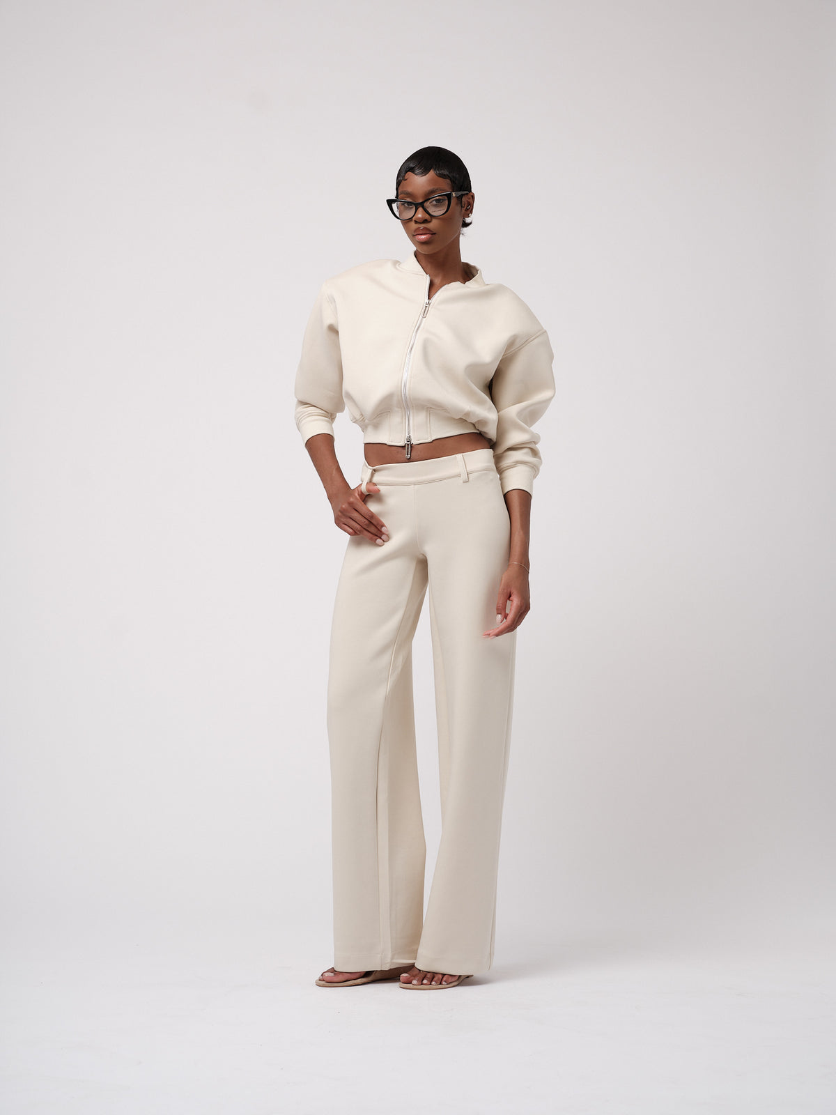 Ecru trousers