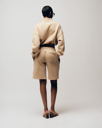 Plush track shorts - Bisque