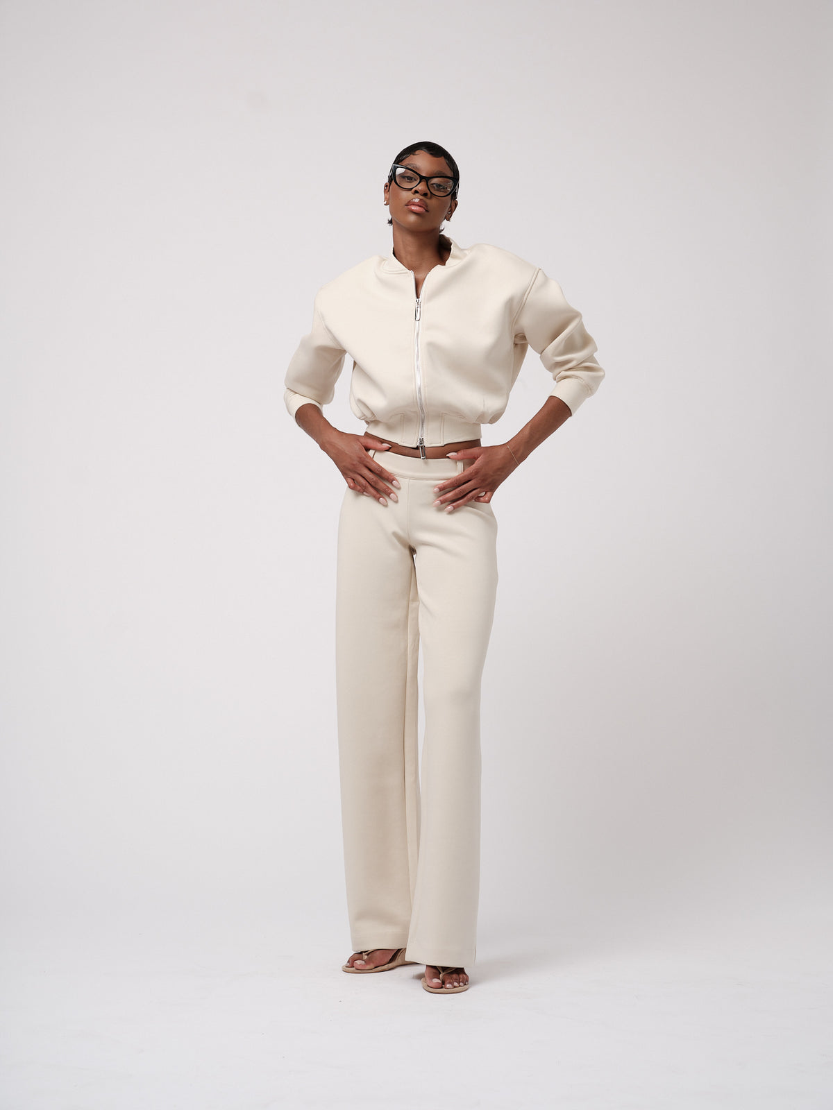Ecru trousers